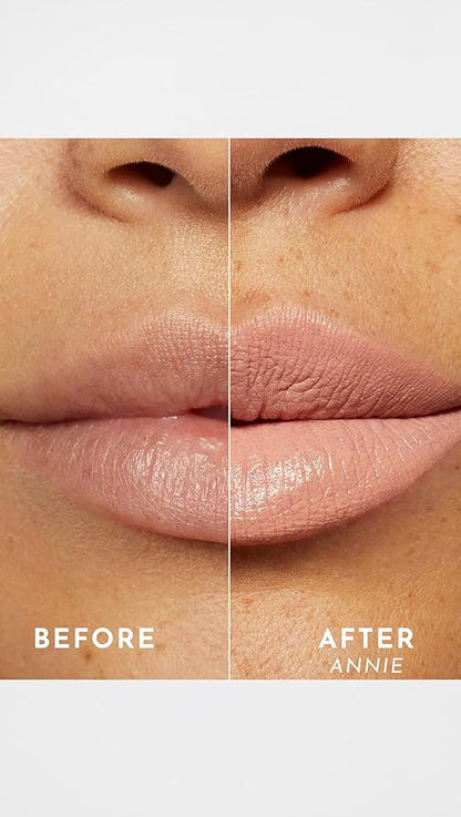Lawless Forget the Filler Lip-Plumping Line Smoothing Satin Cream Lipstick, Annie, Orange, 0.1 Ounce