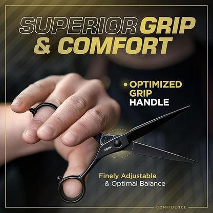 Fagaci Hair Scissors Professional 5” 440C Steel for Superior Precision, Extremely Sharp Blades Hair Cutting Scissors for Women & Men, Durable Sharpness Hair Shears for Hair Cutting, Barber Scissors