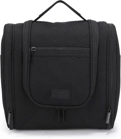 Hanging Toiletry Bag with Hook, Travel Cosmetic Makeup Bag Organizer for Accessories, Shampoo, Shaving Bag for Toiletries Accessories,Travel Essentials Kit (Black)