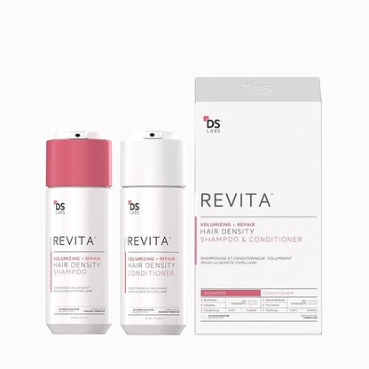 DS Labs Revita Volumizing Shampoo & Conditioner Set for Women – For Fine, Flat, Thinning Hair, Weightless Root Lift, Supports Hair Density, Sulfate-Free, Color-Safe (205 mL Each, 2 Count)
