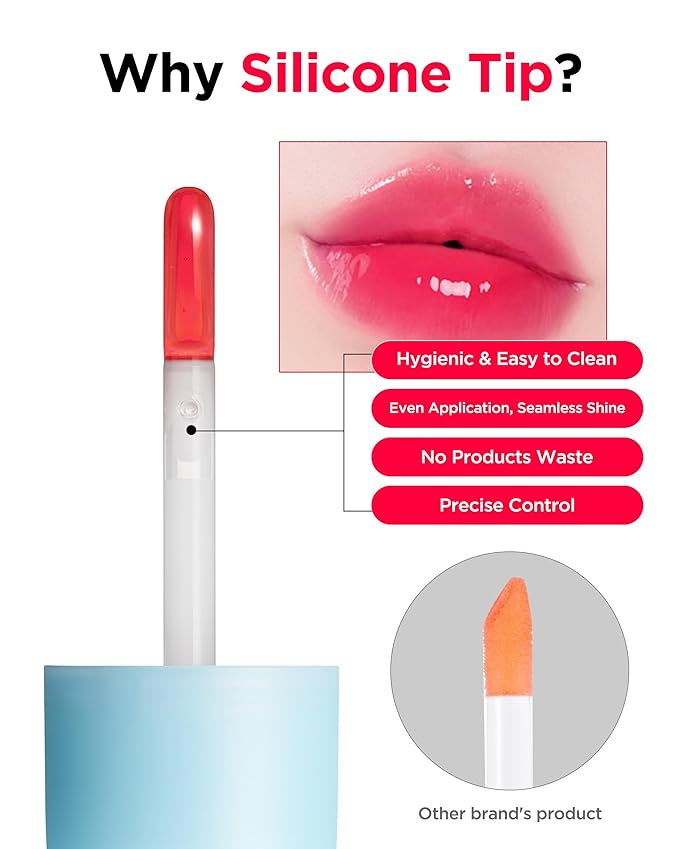 TOCOBO Juicy Berry Plumping Lip Oil Glam Max 00 Frozen Berry – Korean Vegan Hydrating Lip Oil with Plant Oils for High Shine Gloss - Non Sticky Formula for All Skin Tones, 0.12 fl.oz.
