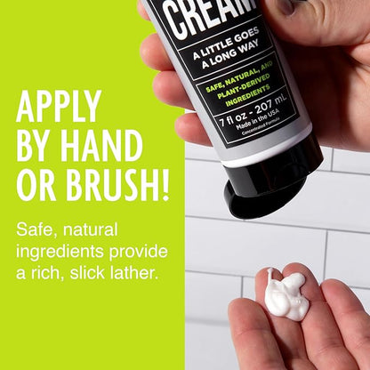 Pacific Shaving Company Natural Shaving Cream - Shea Butter + Vitamin E Shave Cream for Hydrated Sensitive Skin - Clean Formula for a Smooth, Anti-Redness + Irritation-Free Shave Cream (7 Oz, 3 Pack)