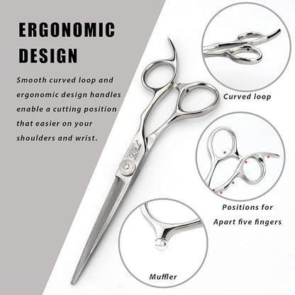 LePinko Premium Damascus Steel Hair Cutting Scissors, 6.0 Inch Master Level Hair Texturizing Shears For Hairstylist, Hairdresser, Studio, Salon, Barber