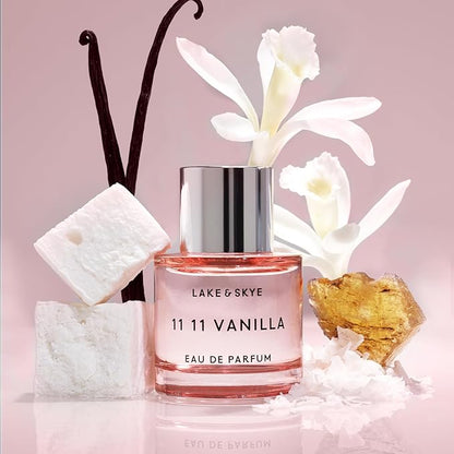 Lake & Skye 11 11 Vanilla Eau de Parfum 100mL, Musk Perfume, Sea Salt, Star Apple, Vanilla Créme, Vegan