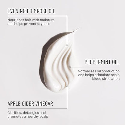 Hairstory New Wash Deep Clean Refill, Clarifying Cleansing Cream for Oily & Fine Hair, Detergent Free Shampoo & Conditioner Alternative, 8oz