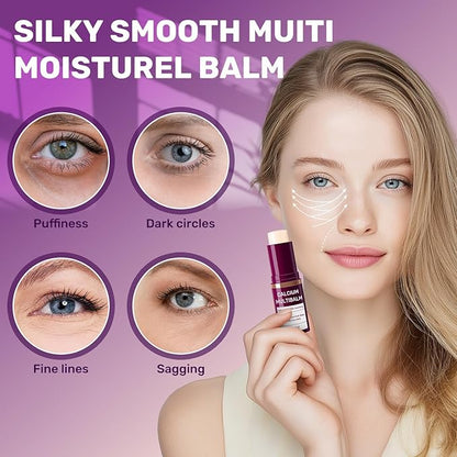 3pcs Calcium Volume Multi Balm,Calcium Multi Balm,Wrinkle Core Stick，Korean Collagen Moisturing Stick, Anti-aging, Hydrating, Almond & Vitamin E for Lip Balm Eye Cream Neck