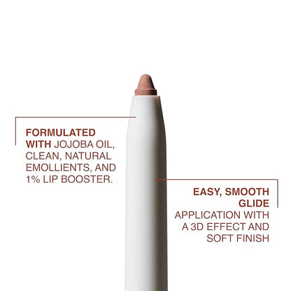 Freck Beauty MAKEOUT CLUB Nude Muse Lip Liner, Non Drying, Smooth Highly Pigmented Retractable Liner, Infused with Jojoba and Hyaluronic Acid, 02 - Warm Pink Nude