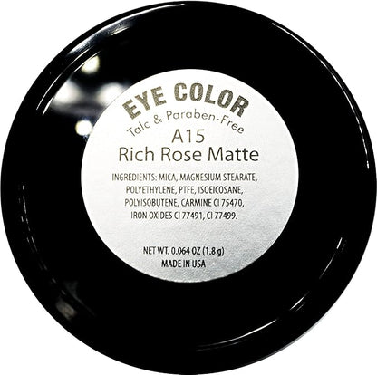 Rich Dusty Rose Pink Matte Red Mauve Pressed Powder Single Vegan Eyeshadow; Talc, Paraben & Cruelty Free