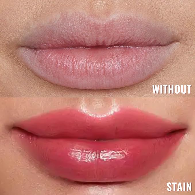 Vevivia Lip Stain - Lip Liner Stain, Long Lasting Peel Off Lip Stain, Natural Peel Off Lip Liner Stain with Tweezer, Easy to Use, Waterproof, Smudge-proof, Transfer-proof, Mauve