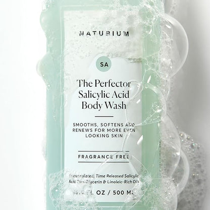Naturium The Perfector Salicylic Acid Body Wash, Gentle & Smoothing Cleanser, 16.9 oz
