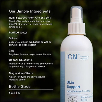 ION* Intelligence of Nature Skin Support Face Mist Hydrating Spray - Refreshing Facial Mist Spray for Daily Use, Vegan Friendly Formula to Refresh Skin for Women & Men - 8 fl oz (Pack of 1)