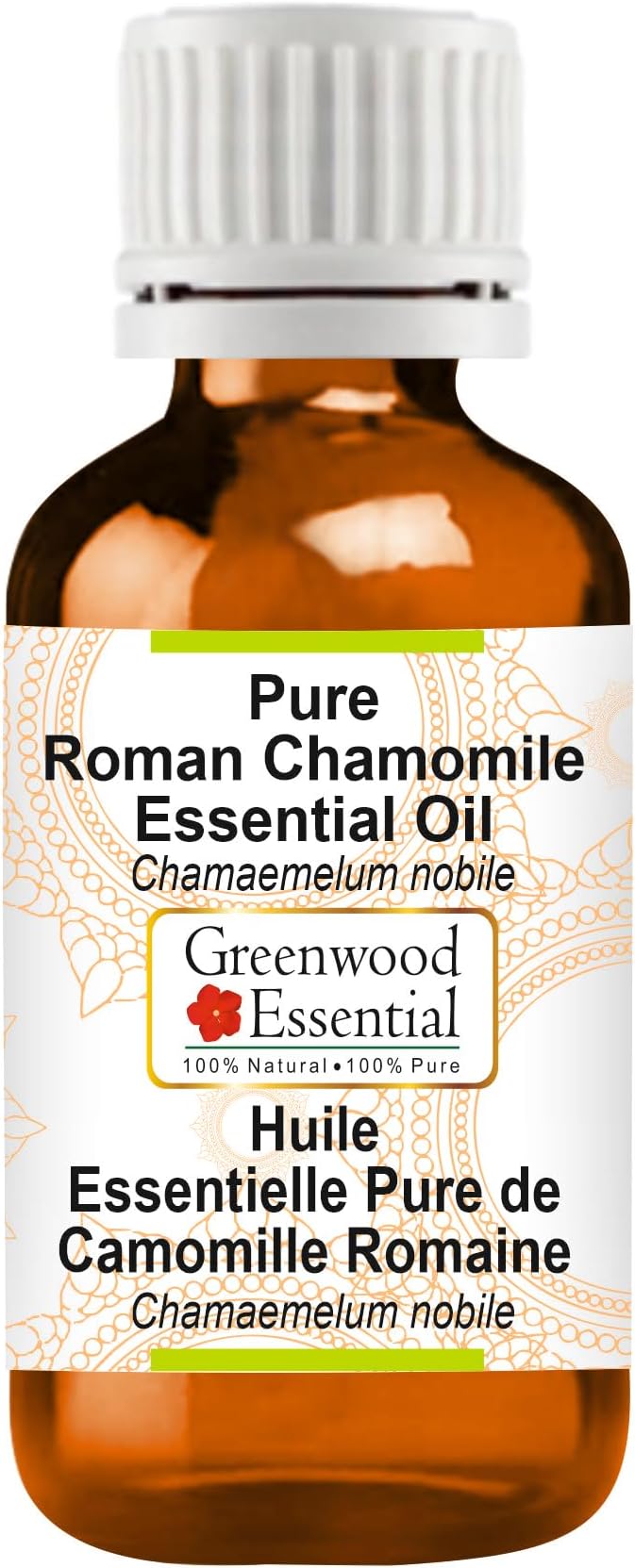 Greenwood Essential Pure Roman Chamomile Essential Oil (Chamaemelum nobile) Steam Distilled 2ml (0.06 oz)