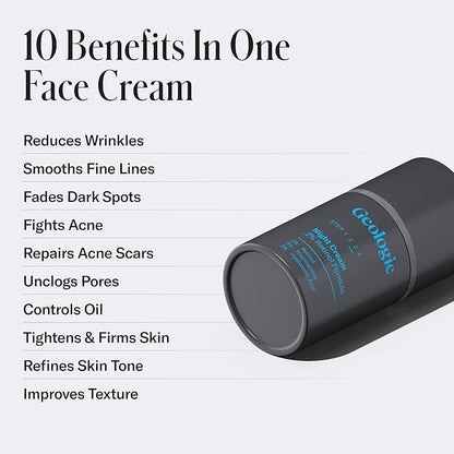Geologie Retinol Anti-Aging Face Cream for Sensitive Skin | Beginner-Friendly .1% Retinol Formula | Effective Results | Reduces Wrinkles | For Men & Women
