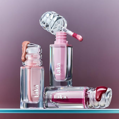Laka Maxi Glayer Tint 3.8g/0.13oz., Glass Layer of Gloss, Ultra Glow & Vivid Layerable Pigments, High Shine Lip Oil, K-Beauty (#614 Lady)