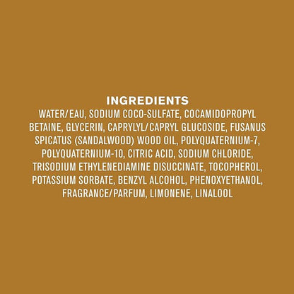 Every Man Jack Nourishing Amber + Sandalwood Mens Body Wash for All Skin Types - Cleanse, Nourish, and Hydrate Skin with Naturally Derived Coconut, Glycerin - 33.8 fl oz - 2 Bottles