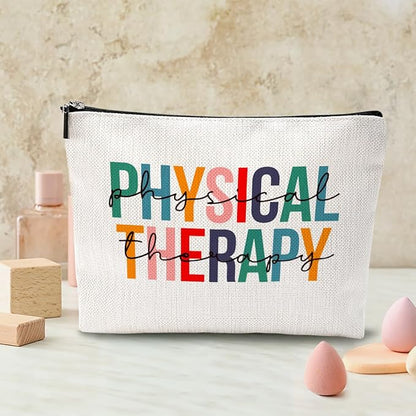 Physical Therapy Gifts Physical Therapist Gifts Makeup Bag Occupational Therapy Gifts Inspirational Cosmetic Bag for Women Her Physiotherapist PT Assistant Birthday Christmas Appreciation Gifts