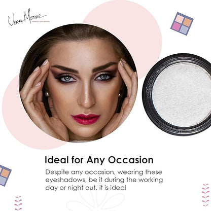 Vera Moore Eyeshadow, Highly Pigmented Eyeshades and Textures, Provide Bold and Lasting Looks, Suitable for Any Event, Easily Blendable Eye Makeup in Multiple Shades. (Icy)