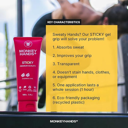 MONKEY HANDS MonkeyHands Gel Grip Pole Dance, Calisthenics, Rings, Parkour, Gymnastics, Padel, Tennis and More - High Performance - Skin Friendly, Vegan