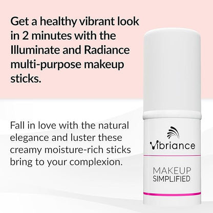 Vibriance Blush and Highlighter Bundle - Cream Blush Stick and Highlighter Stick - All-in-One for Cheeks, Lips, Eyes, Mature Skin - Makeup Simplified