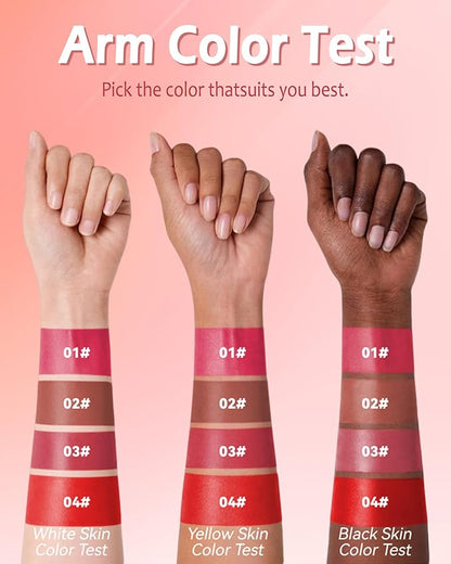 Lip Stain Makeup Pen-1Pcs Rose Pink Hydrating Lip Stain Lip Liner Pencil, Matte Color Look, Longlasting Waterproof Smudgeproof Finish,Precise Chisel Tip Smooth,Christmas Makeup Gift for Women-03