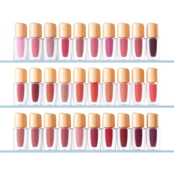 Laka Fruity Glam Lip Tint Mini, Glowing Lip Stain with Wide Color Spectrum, Hydrating & Lightweight Texture, Long-Lasting Bold Stain, Non-Sticky, Vegan, K-Beauty (#120 Caffeine rose)