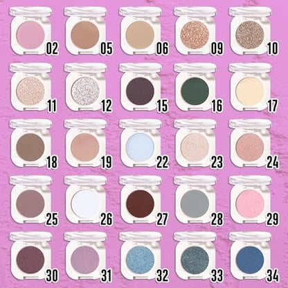 Violet Purple Matte Single Eyeshadow, Lightweight Blendable Mini Eye Shadow for Older Women, Monochrome Eyeshadow Palette Makeup Pigmented Waterproof, Vegan & Cruelty-Free, 31
