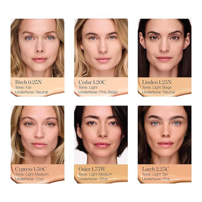 Ogee Complexion Perfecting Under Eye Concealer - Certified Organic Full Coverage Concealer - Buildable Coverage - CYPRESS 1.50C - Light Medium (Cool Undertones)