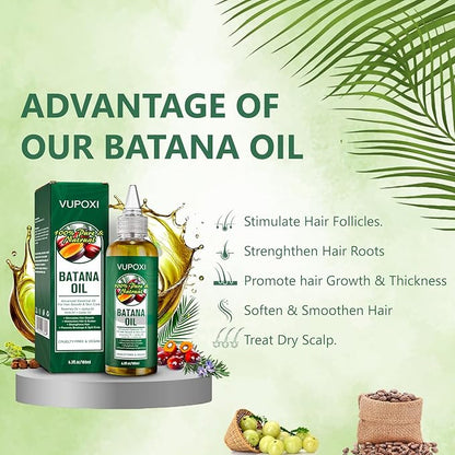 5-in-1 Batana Oil for Hair Growth | Liquid Blend with Rosemary, Amla, Castor, Jojoba Seed - 180mL (6.3 fl.oz)