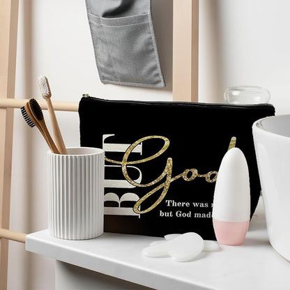 Christian Makeup Bag, Christian Gifts for Women, There Was No Way but God Made a Way Bible Verse Scripture Cosmetic Bags for Women, Bible Verse Gifts, Religious Gifts for Christian Woman