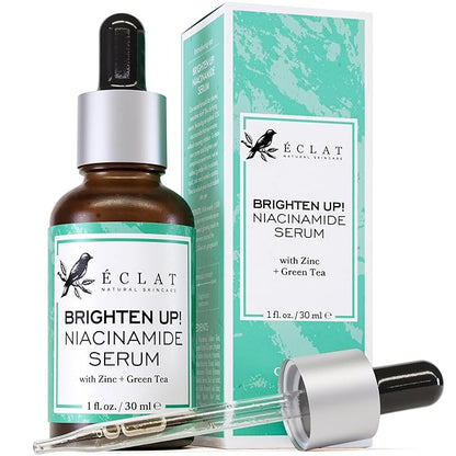 Eclat Skincare Clarifying Niacinamide Serum - 12% Niacinamide with Zinc PCA & Hyaluronic Acid - Hydrating & Soothing Formula - Facial Serum for Minimizing Pores and Improving Skin Texture 1 Fl Oz