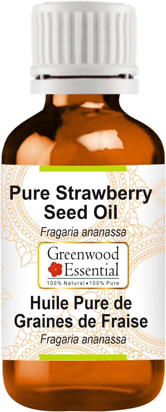 Greenwood Essential Pure Strawberry Seed oil (Fragaria ananassa) Natural Therapeutic Grade 50ml (1.69 oz)