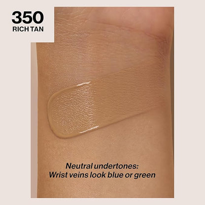 Revlon Liquid Foundation, ColorStay Face Makeup for Combination & Oily Skin, SPF 15, Medium-Full Coverage with Matte Finish, 350 Rich Tan, 1 fl oz