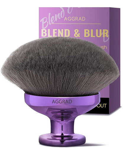 Ultra Large Body Makeup Brush Self Tanner Kabuki Foundation Brush for Leg Face Makeup, Back Lotion Sunscreen Applicator Self Tanning Bronzer Blending Brush for Beauty Body Coverage Perfector, Violet