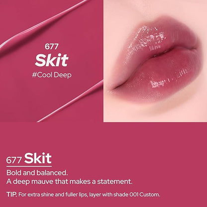 Unframed Hydro Blow Tint – 677 Skit | Hydrating Gloss Lip Tint | 0.3 fl oz / 9 g | Korean Beauty