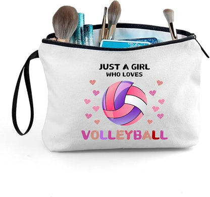 Volleyball Gifts for Teen Girls,Volleyball Gifts for Team,Volleyball Makeup Bag,Volleyball Stuff,Small Cosmetic Bag,Birthday Gifts for Friends Female,Volleyball Gifts,Christmas