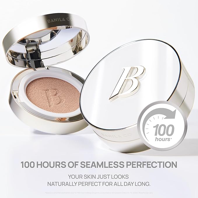 BANILA CO Covericious Ultimate Cover Cushion | Up to 100HR Long-Wear Foundation | 20 Shades for All Skin Tones | Matte & Lightweight Finish | Korean Cushion Foundation (14g / 0.49 oz), 26W CINNAMON