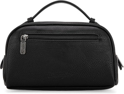 Montana West Wrangler Makeup Bag for Women Small Cosmetic Toiletry Bags Western Paisley Make Up Pouch Durable Cute Travel Purse, Black