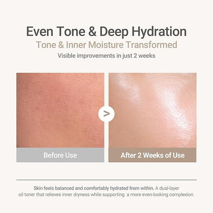 HAYEJIN RiceFila Milk Toner for Glass Skin – 2-in-1 Hydrating Korean Rice Toner with Niacinamide, 8 Hyaluronic Acids & 6 Peptides – Dual Phase Lightweight Rice Bran Facial Toner 5.07 fl oz