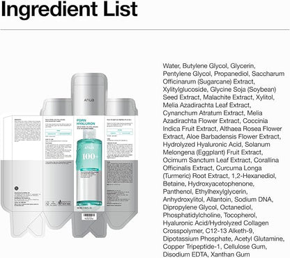 Anua PDRN 100 Hyaluronic Acid Booster Toner, Hydrating Face toner for Dry & Sensitive Skin, Salmon DNA with Moisture Plumping Effect, Glowy Non-Sticky Daily Toner, Korean Skincare (250ml / 8.45 fl oz)