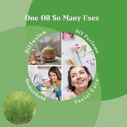 Vetiver Essential Oil Organic for Diffuser Skin Hair- 1 Oz