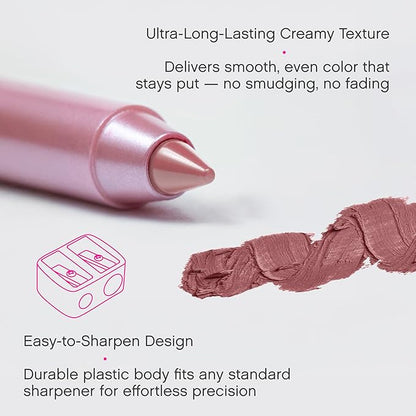 Vivienne Sabó Gel Lipliner Le Grand Volume – Long-Lasting Smudge-Proof Lip Liner & All-Over Lip Color, Creamy Precision Formula, Hydrating & Comfortable Wear, 06 Natural Rosewood