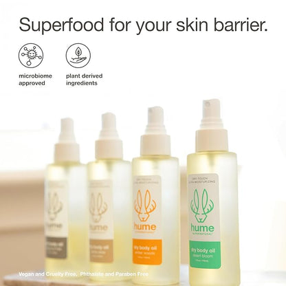 HUME SUPERNATURAL Dry Body Oil Spray - Moisturizing Oil for Dry Skin, After Shower Body Oils for Women and Men, Dry Oil Body Spray, Nourishing, Hydration, Glow, Desert Bloom, 1-Pack
