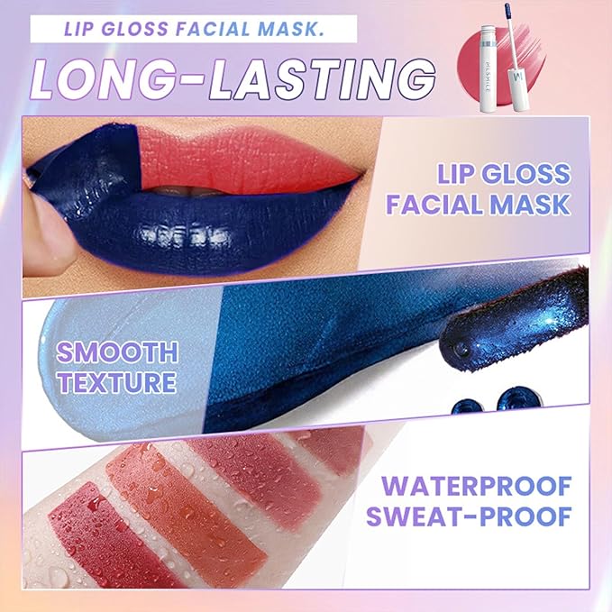 2025 New Peel Off Lip Stain Lip Tint, Matte Natural Mist Lip Tinted, Waterproof Long-Lasting Tear-off Lip Gloss, All-Day Vibrant Kiss-Proof Lip Stain,Smudge & Transfer Proof Lip Stains Masque(04#)