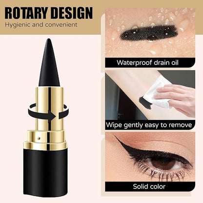 Go Ho 2 PCS Gel Eyeliner Stick, Natural Black Cream, Cat Eye Eyeshadow Crayon, Smooth Liner Pen, Face Paint Stick for Halloween Goth Makeup Set