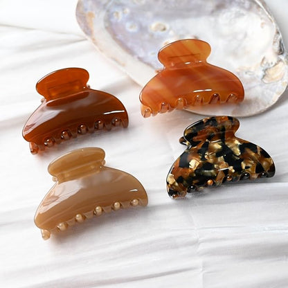 Handmade Celluloid Acetate French Design Barrettes Tortoise Shell Claws Hair Claw Luxury Fashion Accessories Hair Clip for Women (khahi)