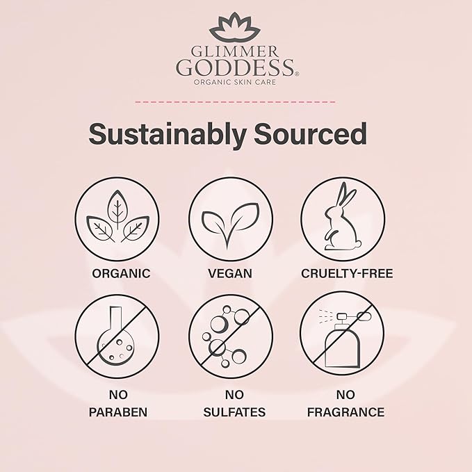 Glimmer Goddess Organic Whipped Body Butter for Women - Moisturizer Cream with Shea & Cocoa Butter, Almonds & Coconut Oil - Spiced Pumpkin, 8oz