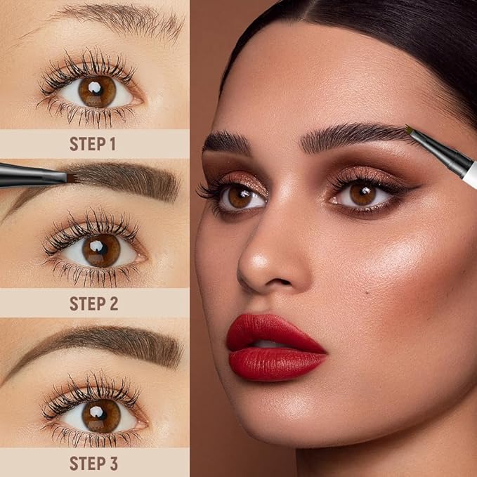 Eyebrow Pencil, Microblading Eyebrow Pencils for Women, Premium Magic 3D Waterproof Microblading Eyebrow Pen 4 Fork Tip Tattoo Pencil, Eye Brow Makeup Long-Lasting for Women (Light Coffee)