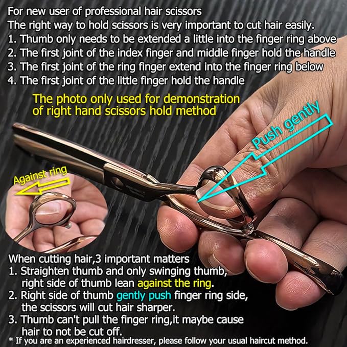 6 Inch Hair Thinning Scissors Hair Shears Professional Barber Scissors 440C Convex Edge KINSARO for Hairdresser Barbershop or Home Use