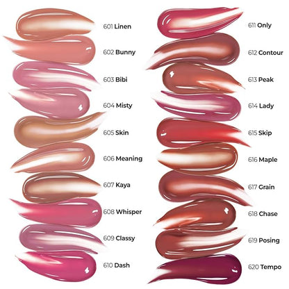 Laka Maxi Glayer Tint 3.8g/0.13oz., Glass Layer of Gloss, Ultra Glow & Vivid Layerable Pigments, High Shine Lip Oil, K-Beauty (#605 Skin)