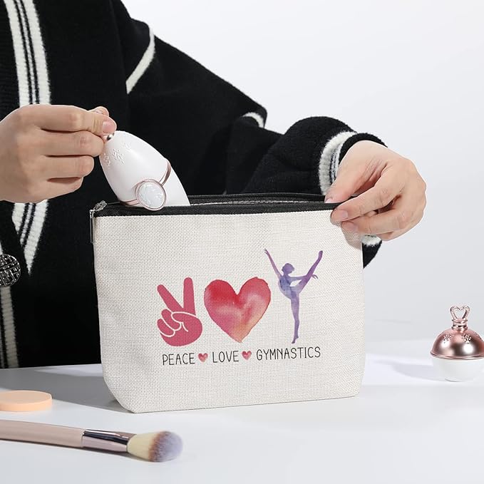 Gymnastics Stuff Gymnastic Makeup Bag Inspirational Gymnastics Lover Gifts Gymnastic Coach Gift Birthday Gifts for Her Female Gymnastics Athletics Coach Friend Sister